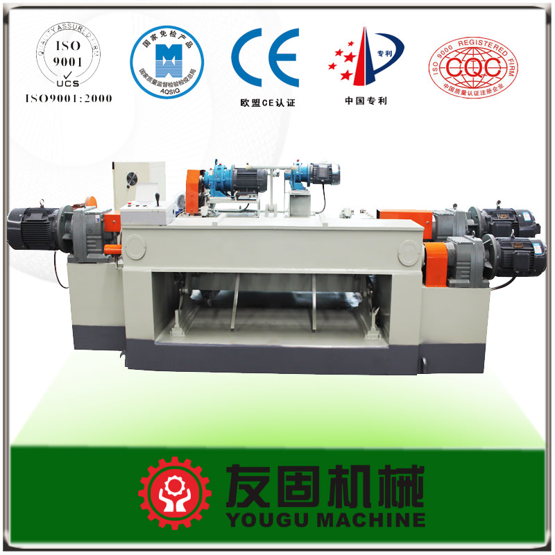 servo 4 feet spindle less rotary veneer peeling cutting machine