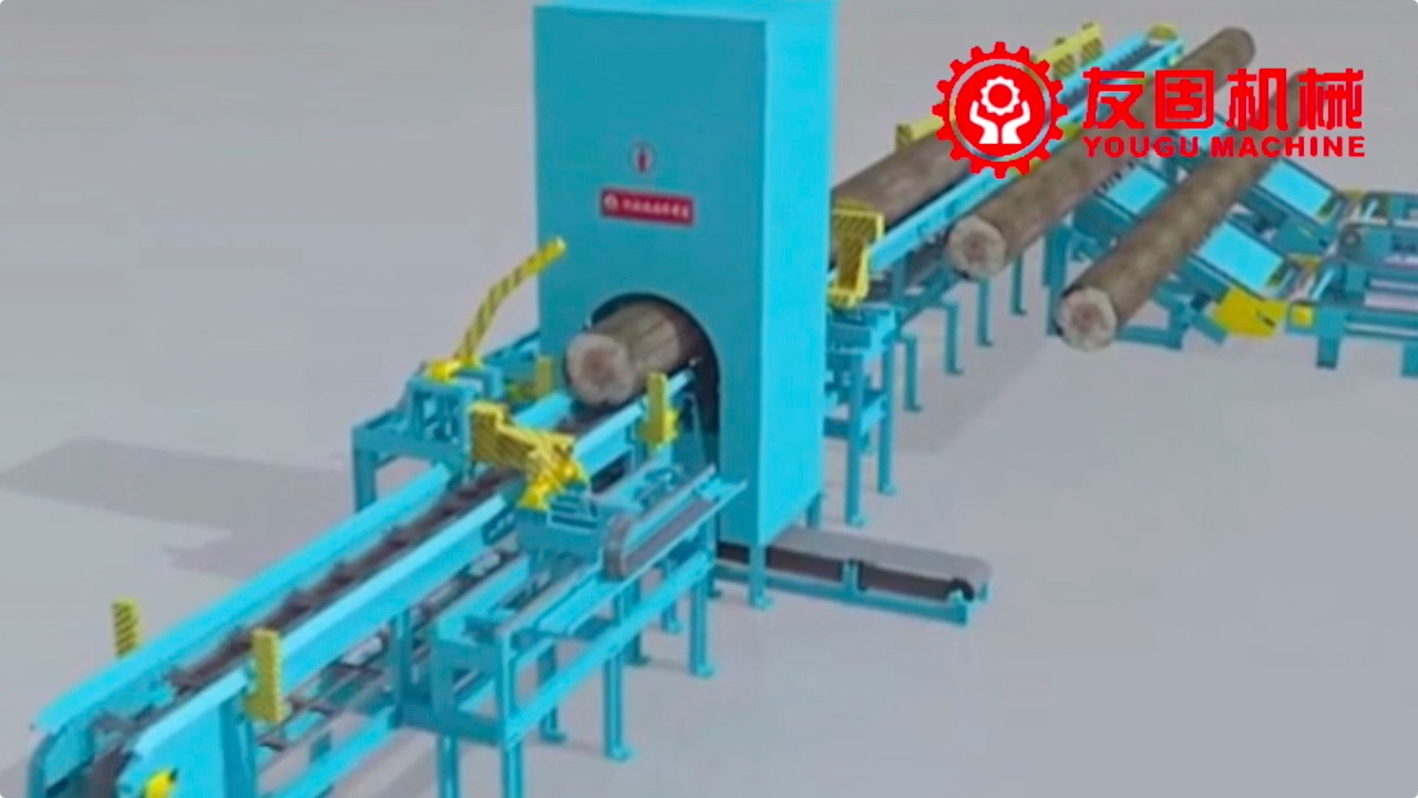 log handing machine line