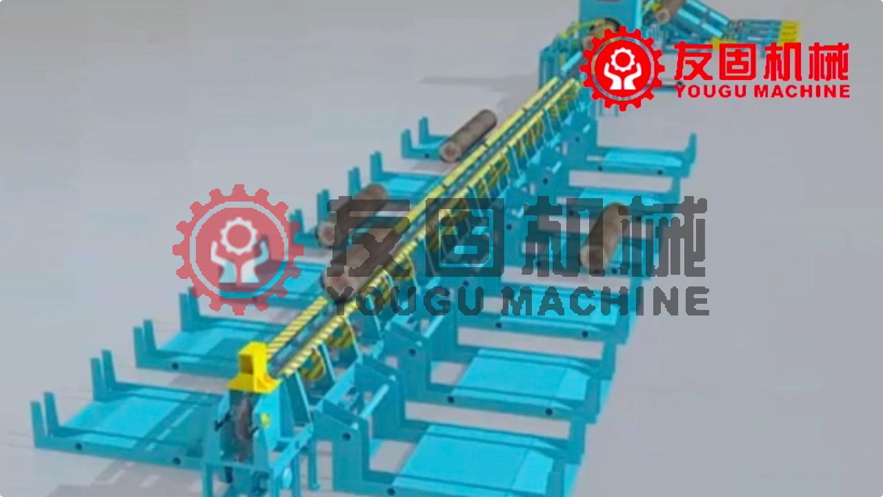 log handing machine line